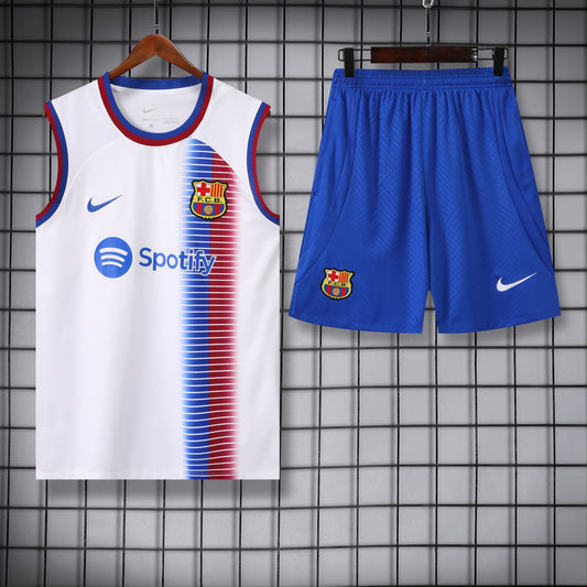 Barcelona White Training Vest